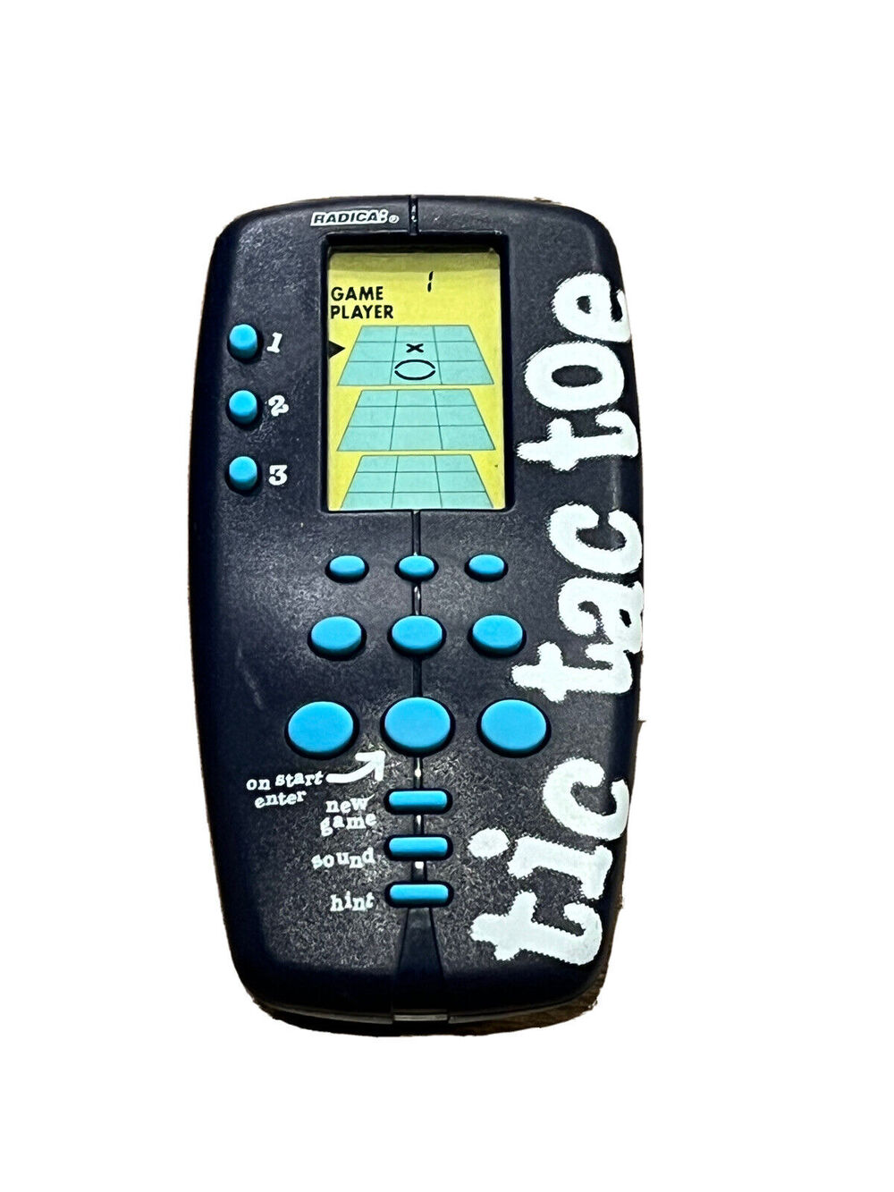 Vintage 90s 1998 Radica Tic-Tac-Toe Electronic Handheld Game Tested Works!